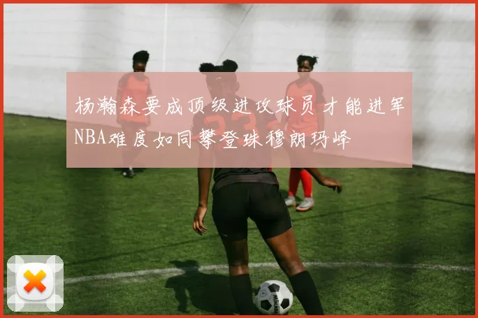 杨瀚森要成顶级进攻球员才能进军NBA难度如同攀登珠穆朗玛峰